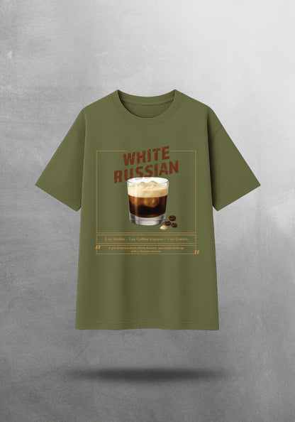 Mr.B White Russian Tişörtü · Haki · tişört ön yüz