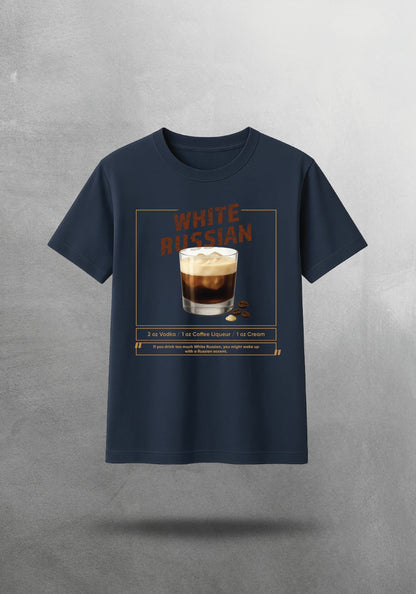 Mr.B White Russian Tişörtü · Lacivert · tişört ön yüz