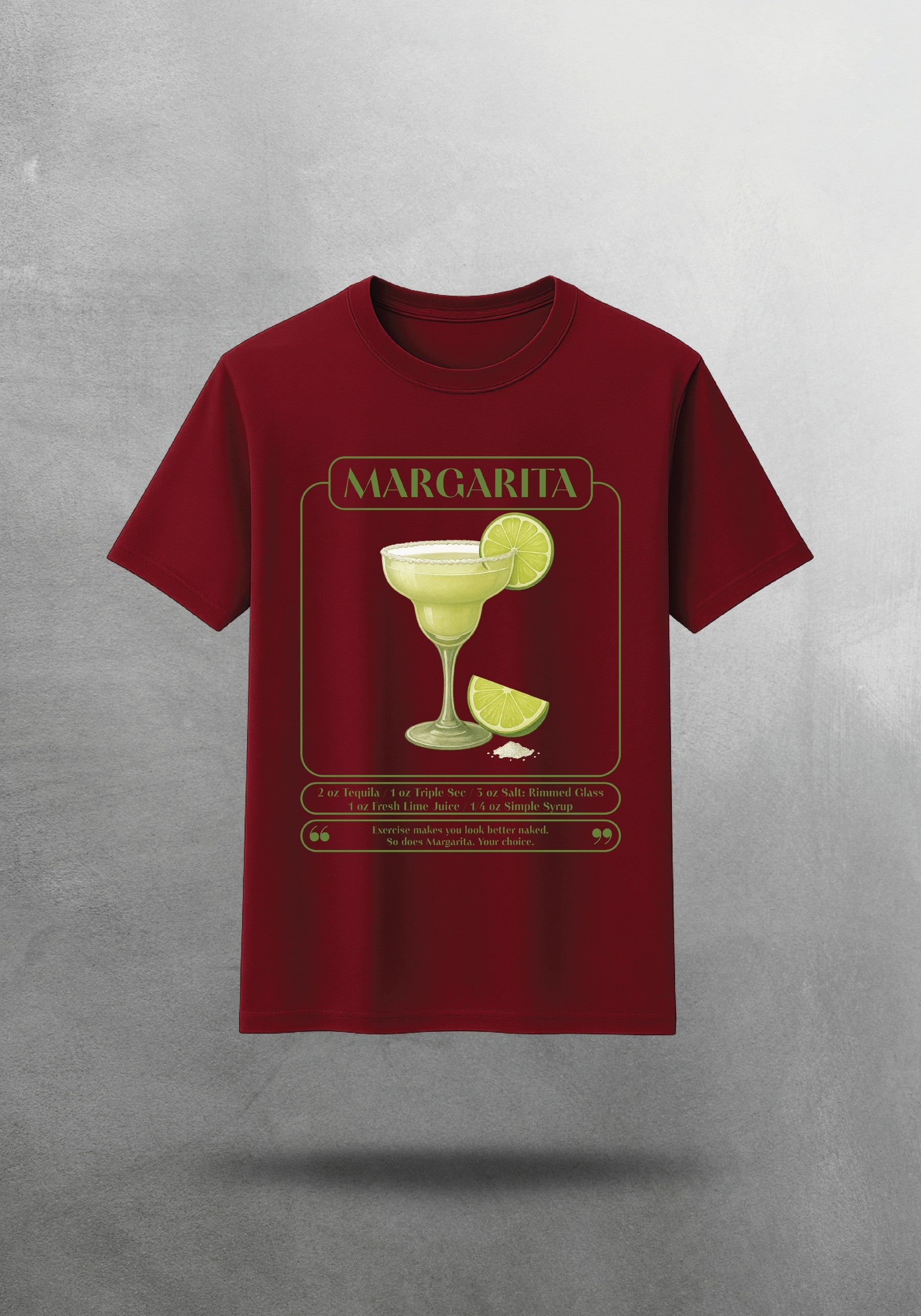 Mr.B Margarita Tişörtü · Bordo · tişört ön yüz