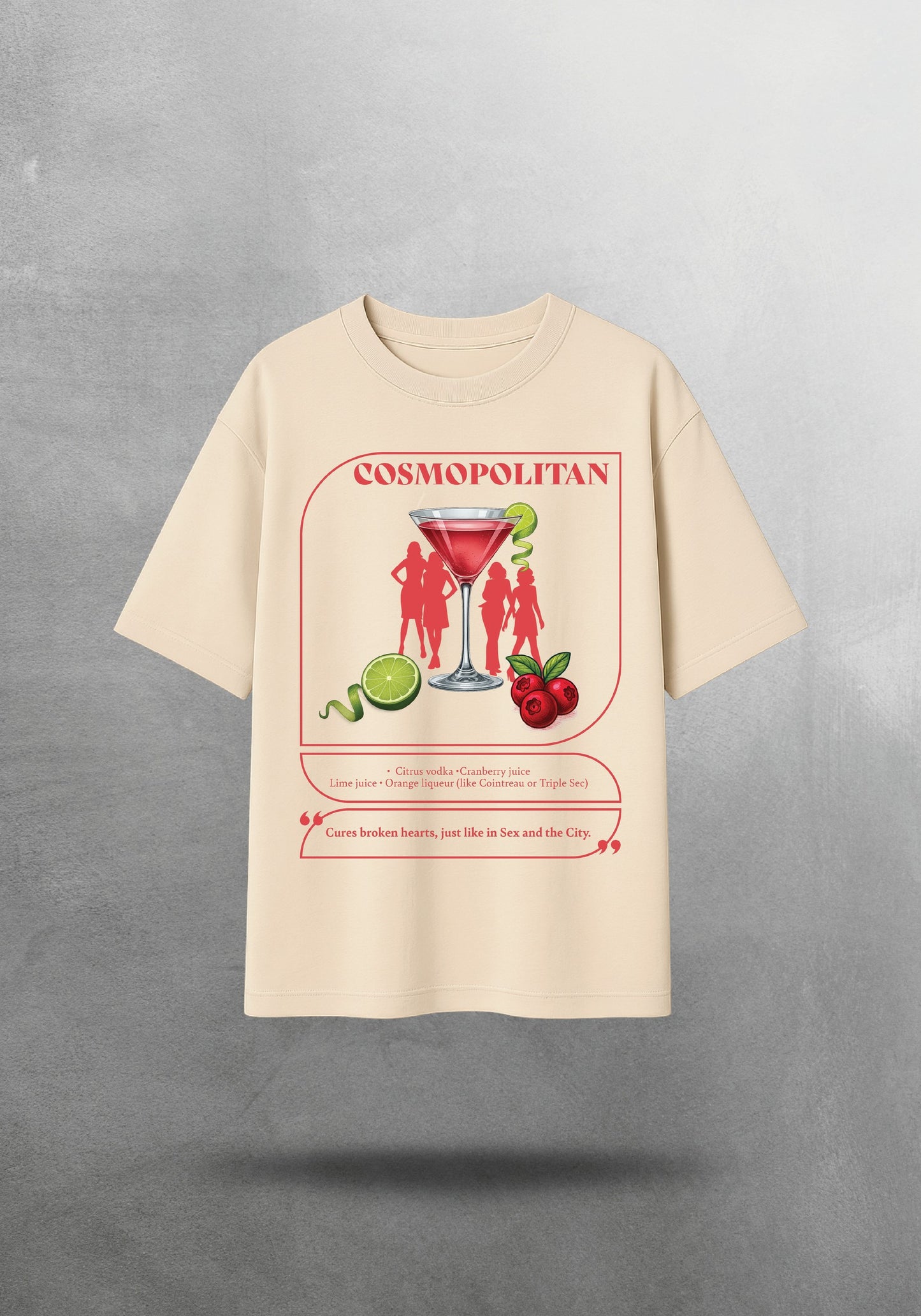 Mr.B Cosmopolitan Tişörtü · Bej · tişört ön yüz