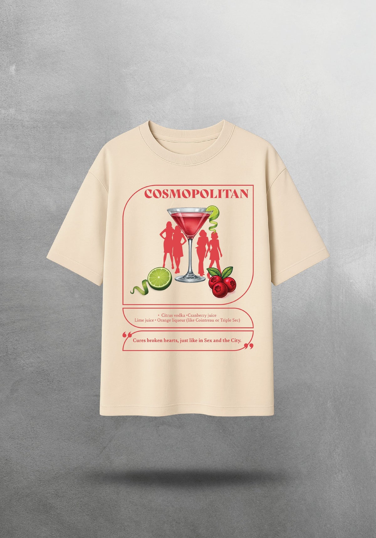 Mr.B Cosmopolitan Tişörtü · Bej · tişört ön yüz
