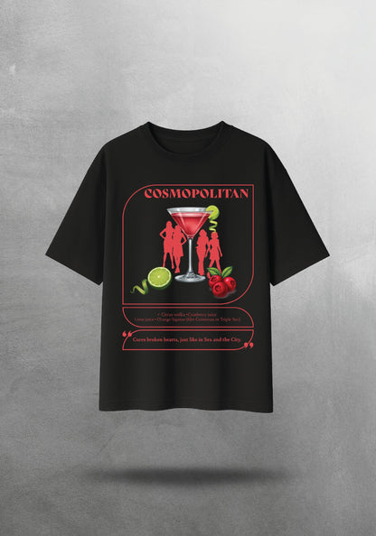 Mr.B Cosmopolitan Tişörtü · Siyah · tişört ön yüz