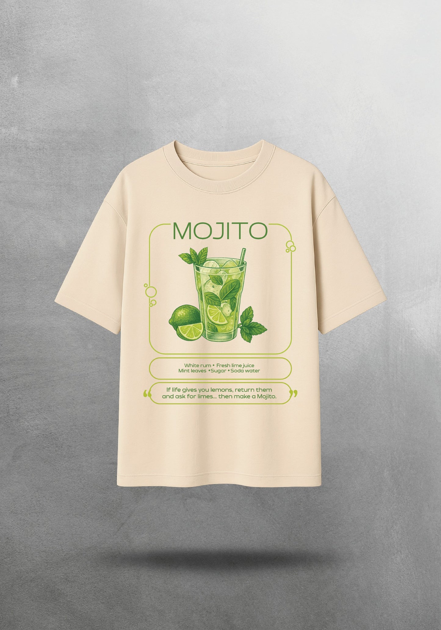 Mr.B Mojito Tişörtü · Bej · tişört ön yüz