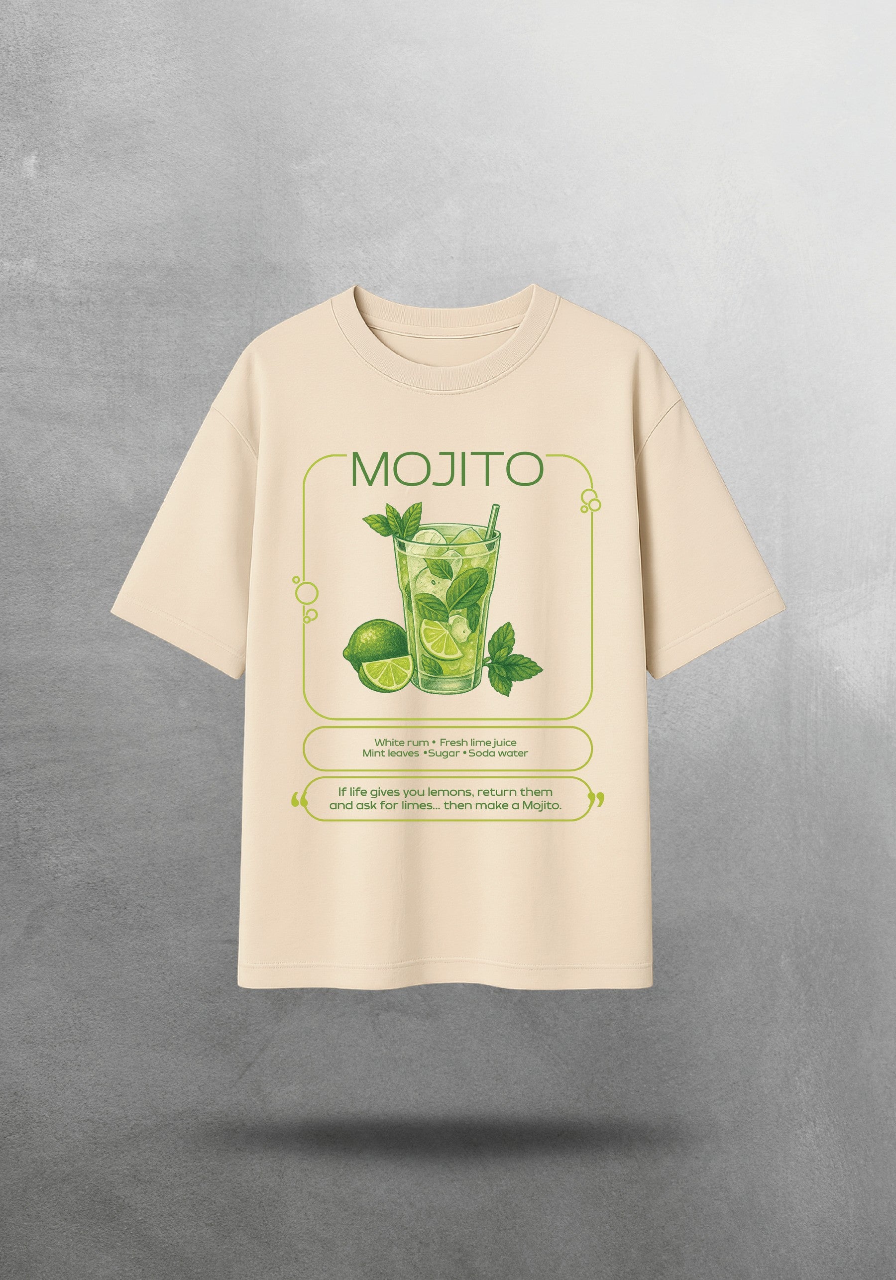 Mr.B Mojito Tişörtü · Bej · tişört ön yüz