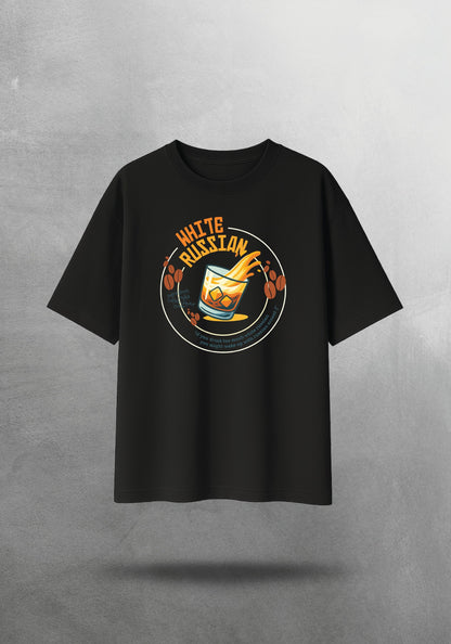 Mr.B White Russian Tişörtü · Collection by B · Siyah · tişört ön yüz