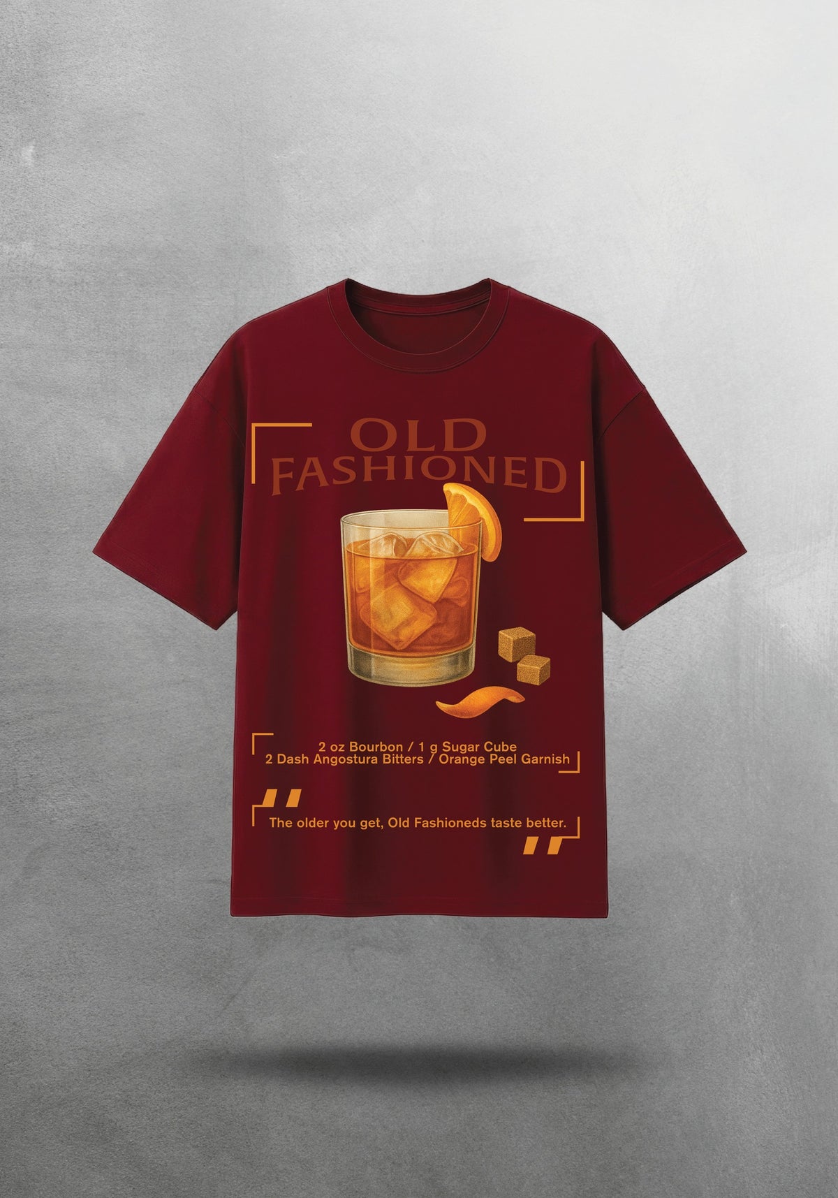 Mr.B Old Fashioned Tişörtü · Bordo · tişört ön yüz