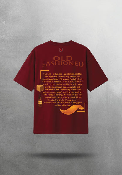 Mr.B Old Fashioned Tişörtü · Bordo · tişört arka yüz
