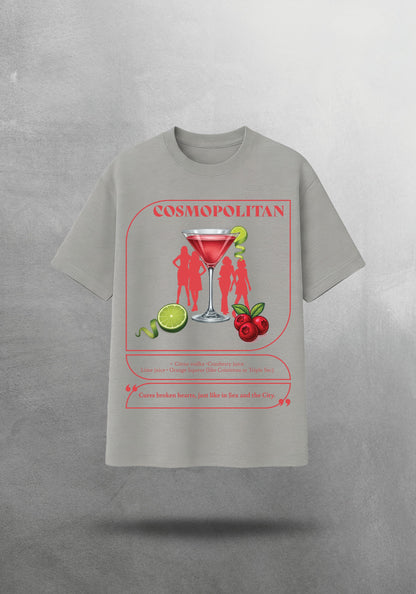 Mr.B Cosmopolitan Tişörtü · Gri · tişört ön yüz