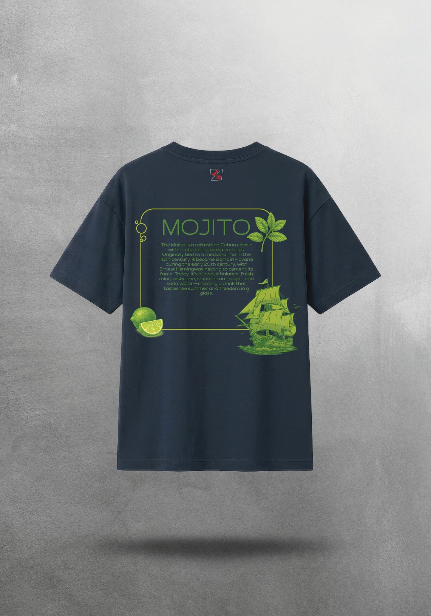Mr.B Mojito Tişörtü · Lacivert · tişört arka yüz