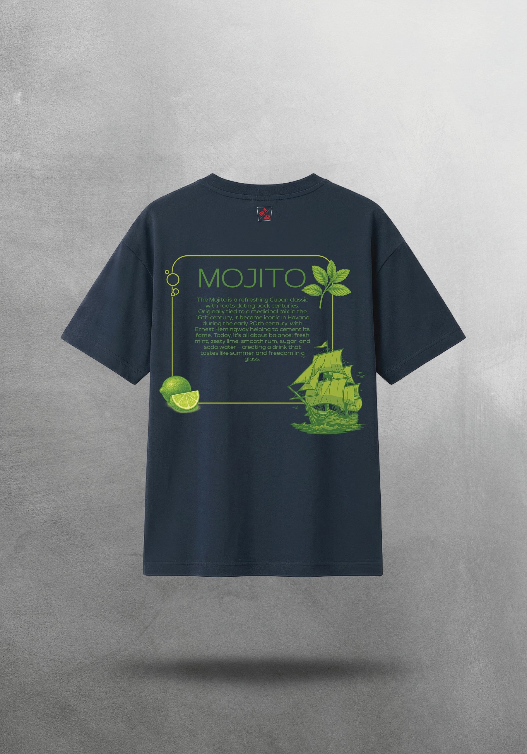 Mr.B Mojito Tişörtü · Lacivert · tişört arka yüz