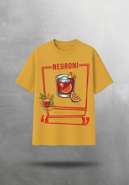 Mr.B Negroni Tişörtü · Hardal · tişört ön yüz