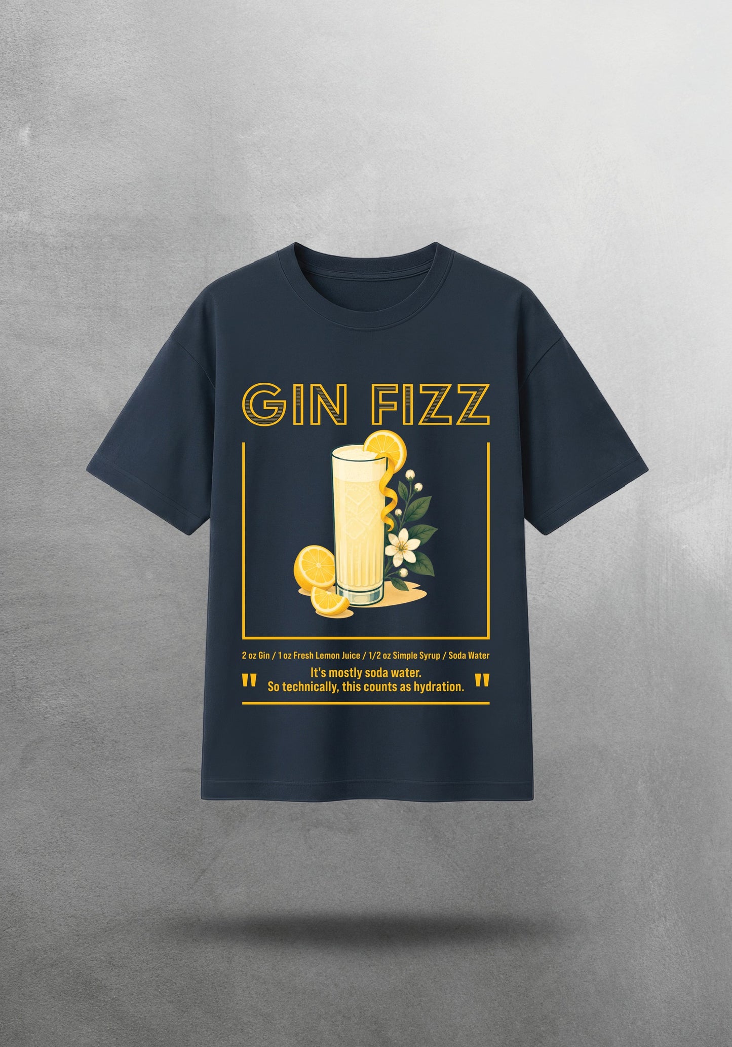 Mr.B Gin Fizz Tişörtü · Lacivert · tişört ön yüz