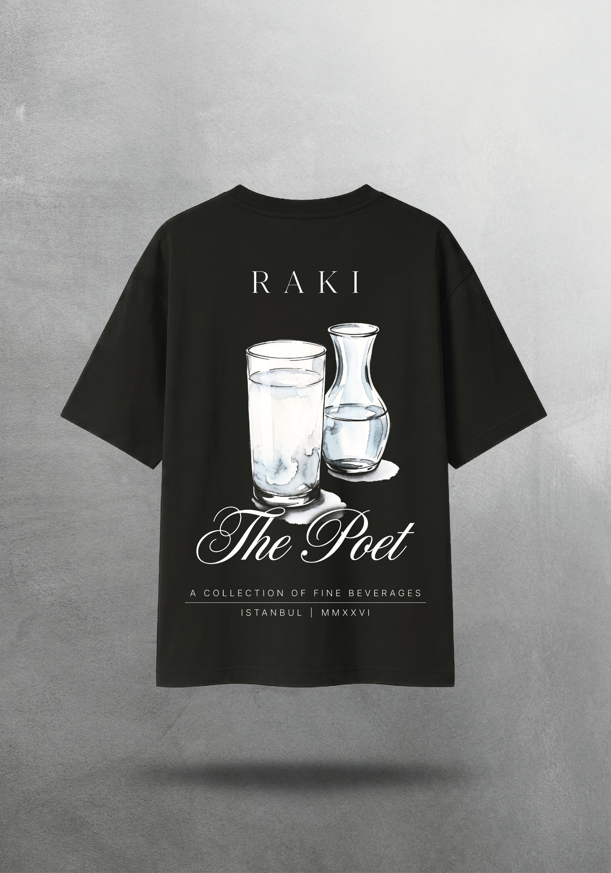 Mr.B Rakı Tişörtü · Siyah · tişört arka yüz