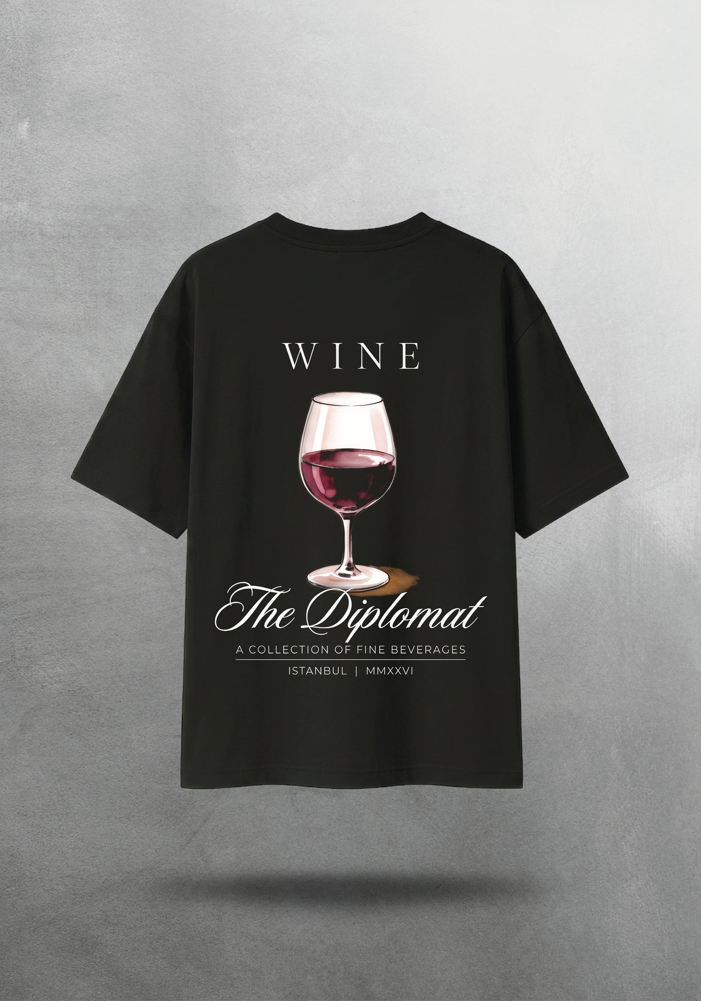 Mr.B Wine Tişörtü · Siyah · tişört arka yüz