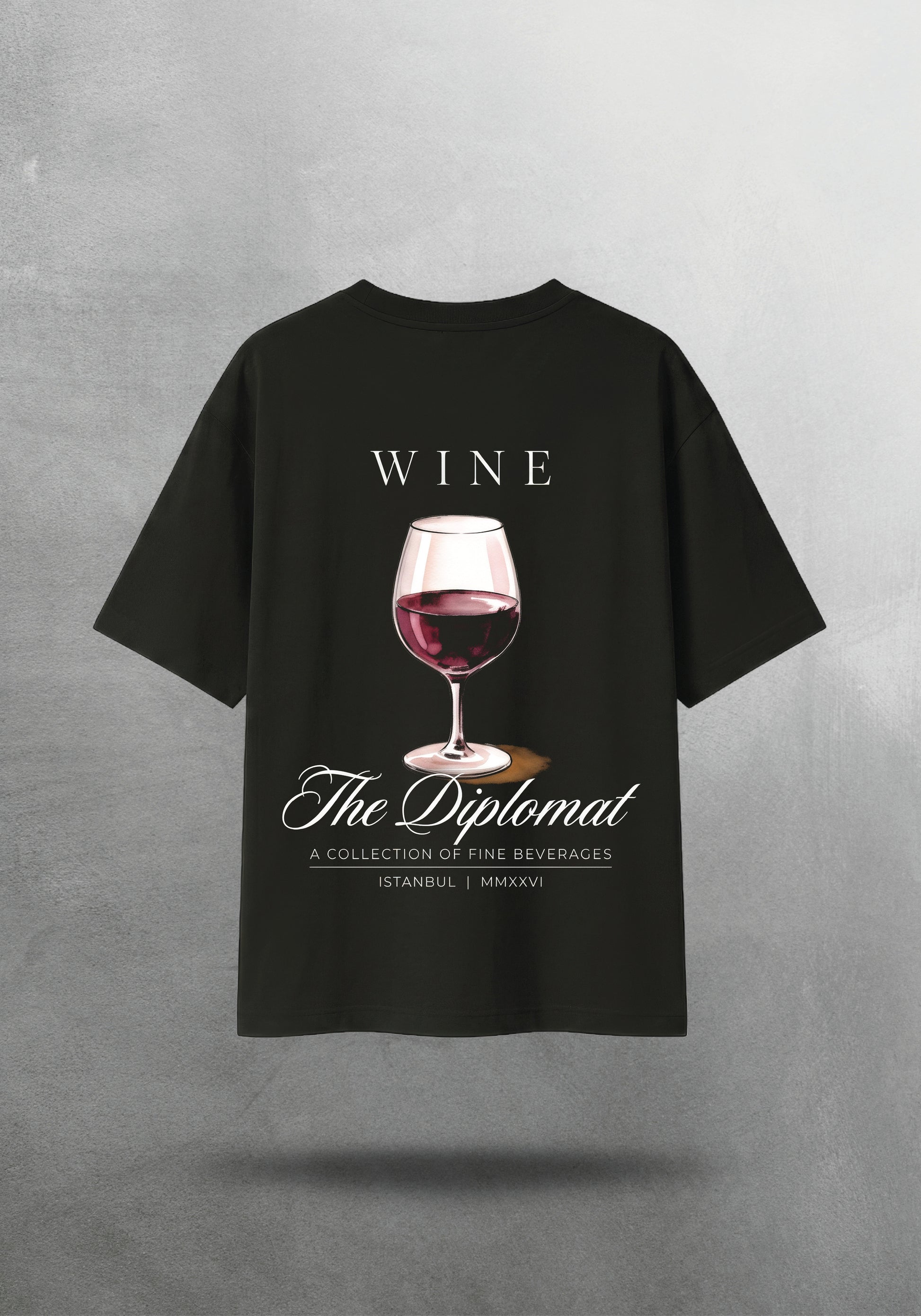 Mr.B Wine Tişörtü · Siyah · tişört arka yüz