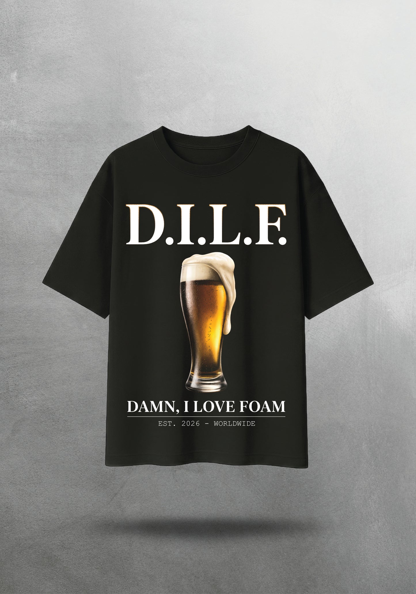 Mr.B D.I.L.F. Tişörtü · Siyah · tişört ön yüz