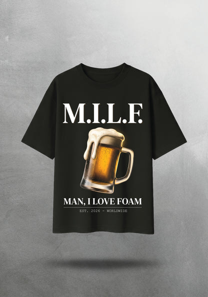 Mr.B M.I.L.F. Tişörtü · Siyah · tişört ön yüz