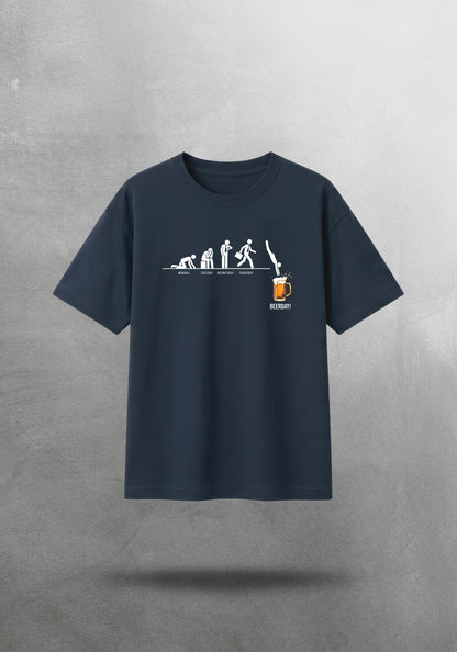 Mr.B Beerday Tişörtü · İndigo · tişört ön yüz