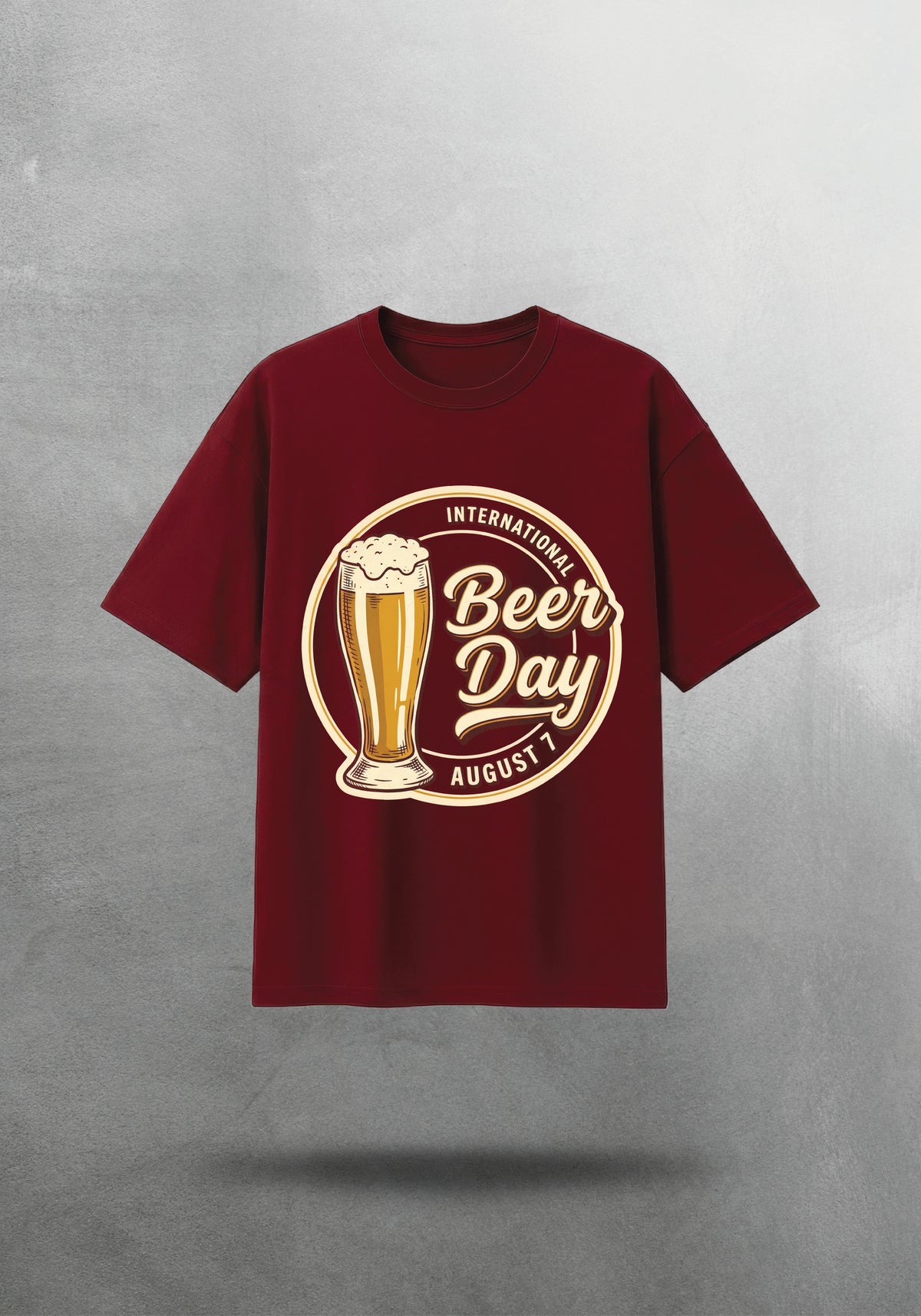 Mr.B International Beer Day Tişörtü · Bordo · tişört ön yüz