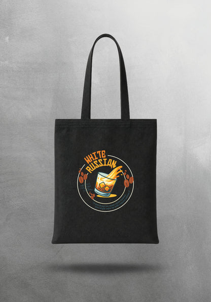 Mr.B White Russian Bez Çanta – Siyah | Gabardin 35×40 cm · çanta ön yüz