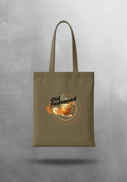 Mr.B Old Fashioned Bez Çanta – Haki | Gabardin 35×40 cm · çanta ön yüz