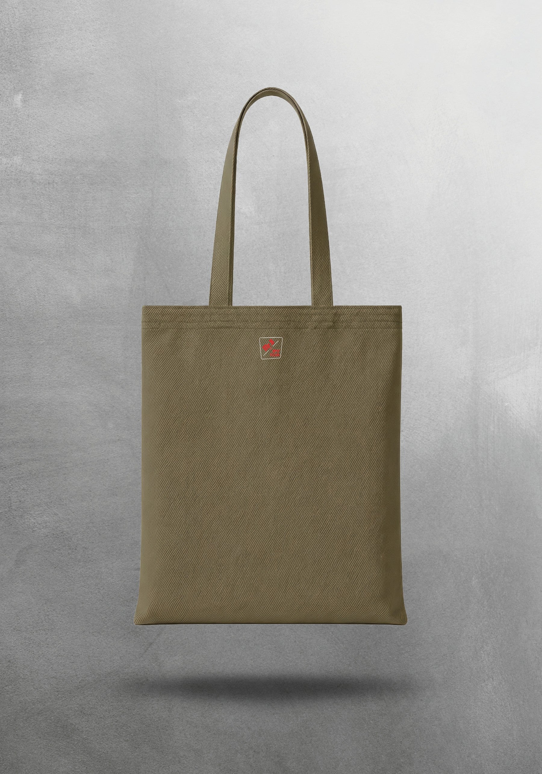 Mr.B Margarita Bez Çanta – Haki | Gabardin 35×40 cm · çanta arka yüz, küçük Mr.B logosu