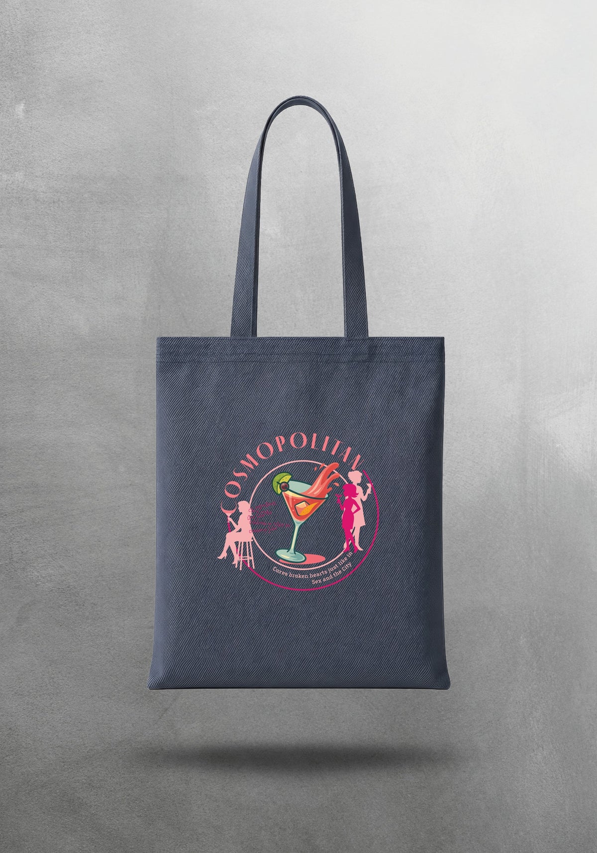 Mr.B Cosmopolitan Bez Çanta – Anchor | Gabardin 35×40 cm · çanta ön yüz