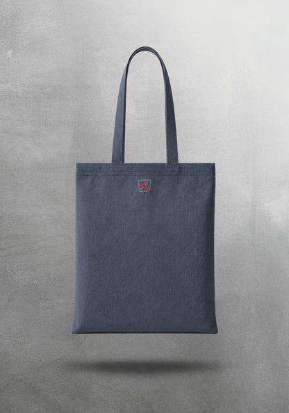Mr.B Cosmopolitan Bez Çanta – Anchor | Gabardin 35×40 cm · çanta arka yüz, küçük Mr.B logosu