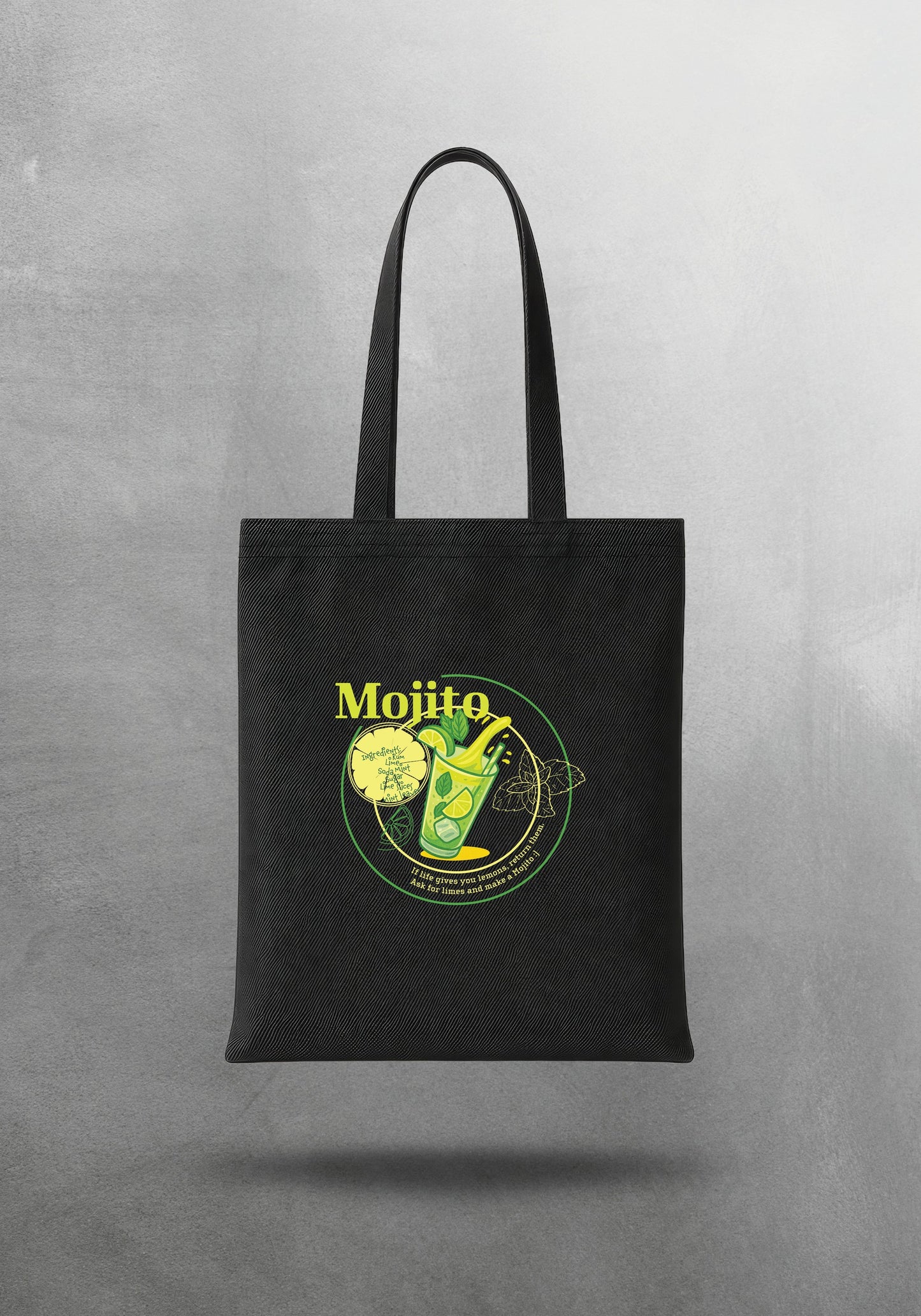 Mr.B Mojito Bez Çanta – Siyah | Gabardin 35×40 cm · çanta ön yüz