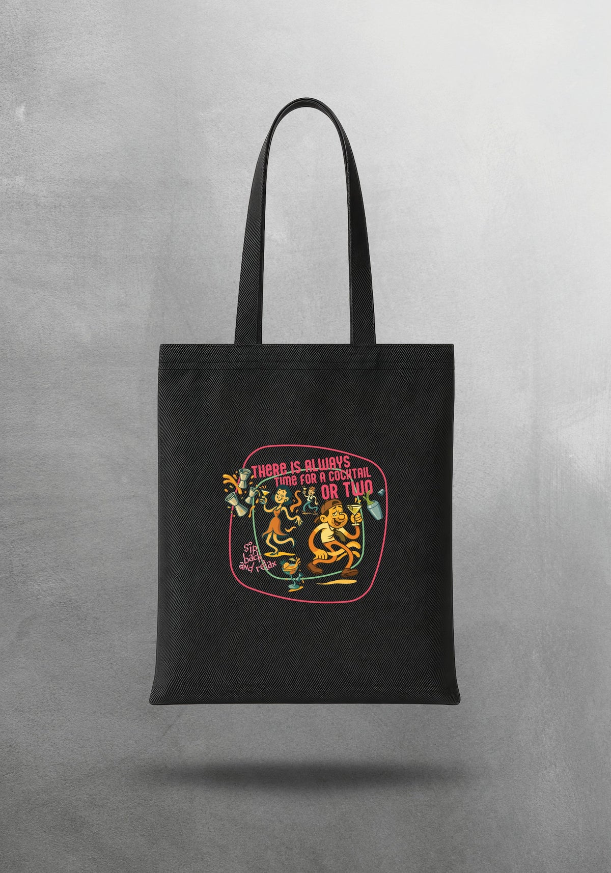 Mr.B House Bez Çanta – Siyah | Gabardin 35×40 cm · çanta ön yüz