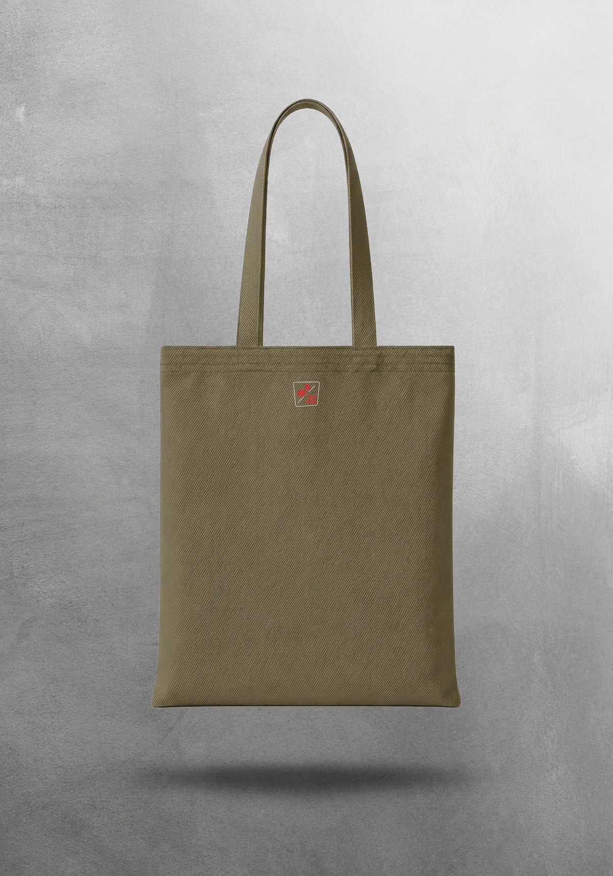 Mr.B Negroni Bez Çanta – Haki | Gabardin 35×40 cm · çanta arka yüz, küçük Mr.B logosu